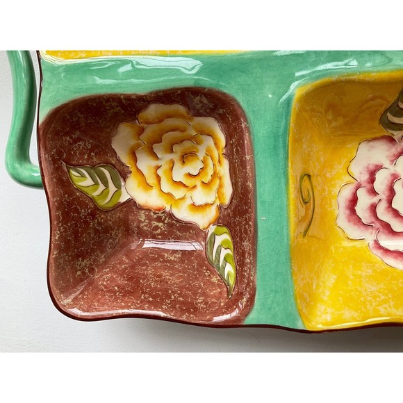 Rommel Nueva for Saparna Divided Side Serving Dish/Vegetable Platter Vintage. - Picture 2 of 9